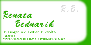 renata bednarik business card