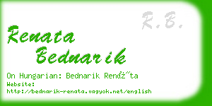 renata bednarik business card